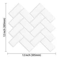 StickaTile 3D Tegellook Wandstickers - Zelfklevende Warmtebestendige Tegelstickers (10 stuks)