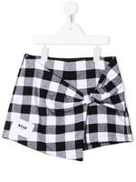 MSGM Kids short à carreaux - Noir