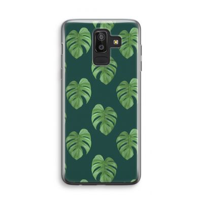 Monstera leaves: Samsung Galaxy J8 (2018) Transparant Hoesje