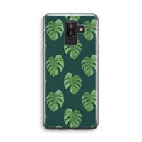 Monstera leaves: Samsung Galaxy J8 (2018) Transparant Hoesje
