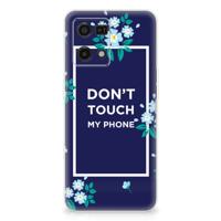 OPPO Reno7 4G Silicone-hoesje Flowers Blue DTMP