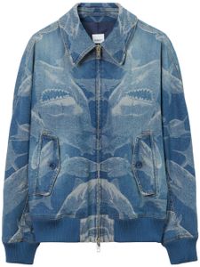 Burberry veste bomber à imprimé graphique - Bleu