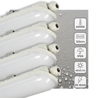 4 PACK - LED's Light Pro LED TL armatuur compleet 120 cm - Waterdicht - 4640 lm 4 PACK - LED's Light Pro LED TL armatuur compleet 120 cm - Waterdicht - 4640 lm