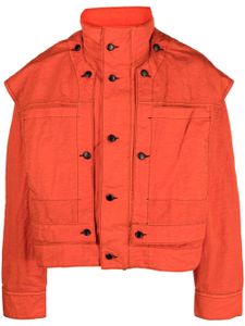 Eckhaus Latta veste oversize à col montant - Orange