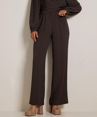 wide fit broek met naad