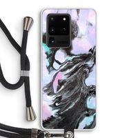 Pastel zwart: Samsung Galaxy S20 Ultra Transparant Hoesje met koord
