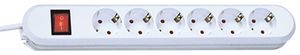 Bachmann SMART 6x Schuko H05VV-F 3G 1.50mm² 16A/3680W 5m power uitbreiding 6 AC-uitgang(en) Wit