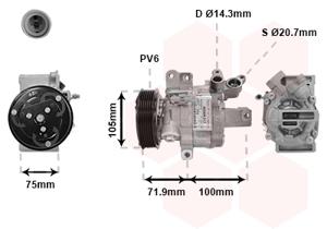 Van Wezel Airco compressor 4000K317