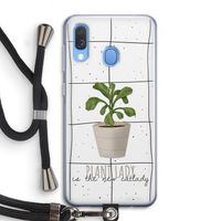 Kamerplant op vensterruit: Samsung Galaxy A40 Transparant Hoesje met koord