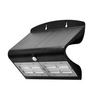 LED Solar Wandlamp Zwart 7 Watt 4000K Neutraal wit met bewegingssensor - thumbnail