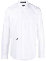 Philipp Plein chemise en coton à broderies tête de mort - Blanc - thumbnail