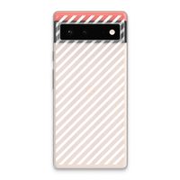 Strepen zwart-wit: Google Pixel 6 Transparant Hoesje