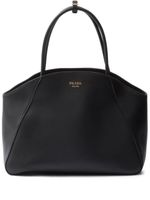 Prada grand sac à main en cuir - Noir