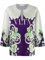 Valentino Garavani sweat VLTN à fleurs - Violet