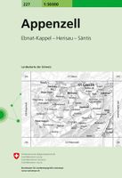 Wandelkaart - Topografische kaart 227 Appenzell | Swisstopo