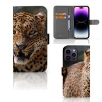 iPhone 15 Pro Max | Telefoonhoesje | Met pasjeshouder | Luipaard iPhone 15 Pro Max | Telefoonhoesje | Met pasjeshouder | Luipaard