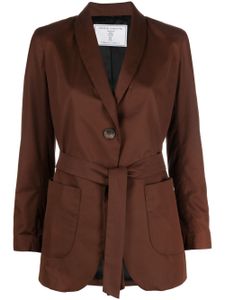 Société Anonyme blazer ceinturé en coton à simple boutonnage - Marron