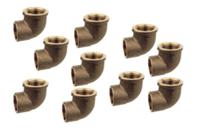 Kirchhoff Roodmessing overgangshoek 90°, blank, 18 mm x 1/2"IT, 1 socket (4090g) (10x) - 989232655