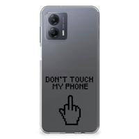 Motorola Moto G53 Silicone-hoesje Finger Don&apos;t Touch My Phone