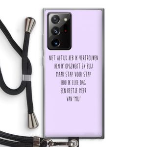 Zelfvertrouwen: Samsung Galaxy Note 20 Ultra / Note 20 Ultra 5G Transparant Hoesje met koord