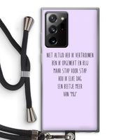 Zelfvertrouwen: Samsung Galaxy Note 20 Ultra / Note 20 Ultra 5G Transparant Hoesje met koord