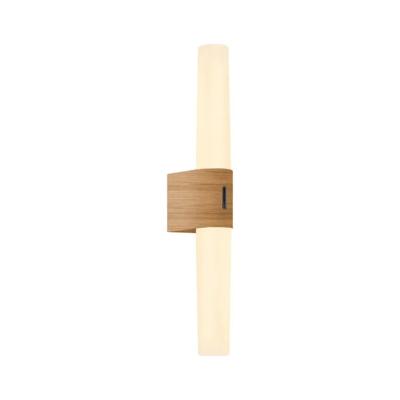 Wandlamp badkamer hout ingebouwde LED &apos;Helva&apos; 42 cm boven spiegel