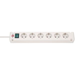 Brennenstuhl 1150650326 Bremounta PDU/Stekkerdoos | 6 sockets| 3 meter | Wit | Aan/Uit Schakelaar