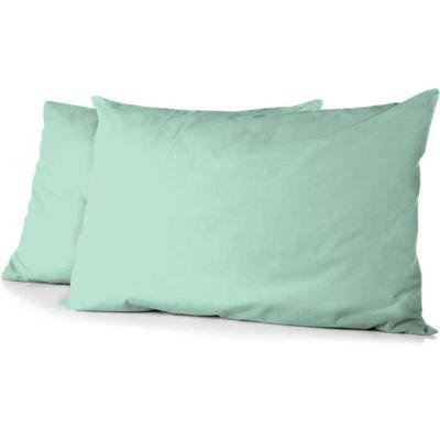 Set van 2 kussenslopen - HOME LINGE PASSION - HP72083 - 82 g Microvezel - 50 x 70 cm - Aqua Groen