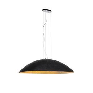 QAZQA Industriële hanglamp zwart met goud 115 cm - Magna