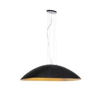 QAZQA Industriële hanglamp zwart met goud 115 cm - Magna