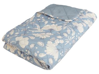 LIVARNO home Plaid 150 x 250 cm (Bloemen/Blauw)