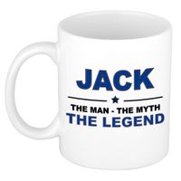 Jack The man, The myth the legend cadeau koffie mok / thee beker 300 ml