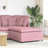 Modulaire bank voetenbank module roze 100x100x48 cm