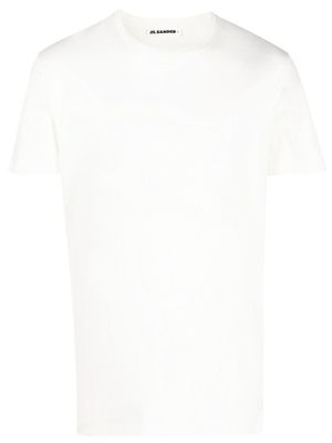 Jil Sander t-shirt à logo brodé - Tons neutres