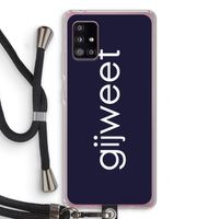 Gijweet: Samsung Galaxy A51 5G Transparant Hoesje met koord