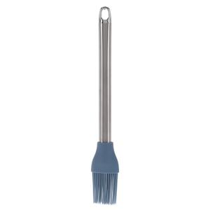 Bakkwast - zilver/blauw - RVS/Siliconen - 26 cm - Keukengerei