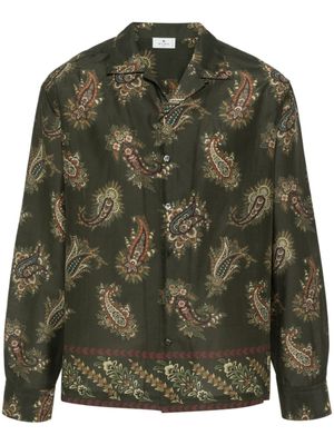 ETRO chemise boutonnée à imprimé cachemire - Vert
