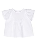 Il Gufo blouse en coton texturé - Blanc