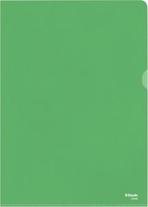 Esselte l-map, copy safe, gekorreld, A4, 115 micron, pak van 100 stuks, groen