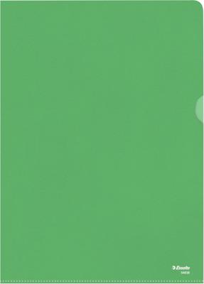 Esselte l-map, copy safe, gekorreld, A4, 115 micron, pak van 100 stuks, groen