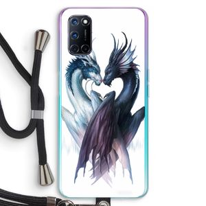 Yin Yang Dragons: Oppo A92 Transparant Hoesje met koord