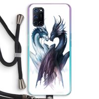 Yin Yang Dragons: Oppo A92 Transparant Hoesje met koord Yin Yang Dragons: Oppo A92 Transparant Hoesje met koord