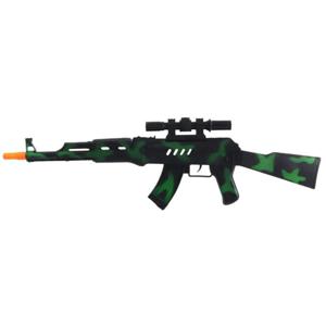 Verkleed speelgoed Politie/soldaten geweer - machinegeweer - zwart/groen - plastic - 69 cm