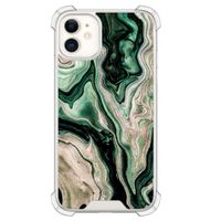 iPhone 11 siliconen shockproof hoesje - Green waves