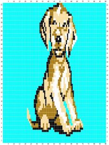 Sunarts doe het zelf pakket model Hond puppie 100 x 232 cm artikelnummer D143
