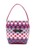 Marni Kids sac cabas tissé à patch logo - Rose - thumbnail