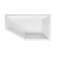 Ligbad Sanindusa Delta Compact Rechts 160x90 cm Wit