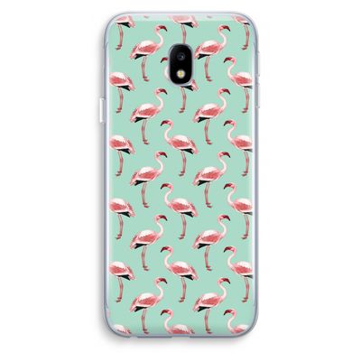 Flamingoprint groen: Samsung Galaxy J3 (2017) Transparant Hoesje