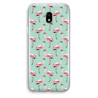 Flamingoprint groen: Samsung Galaxy J3 (2017) Transparant Hoesje