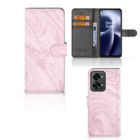 OnePlus Nord 2T Bookcase Marble Pink - Origineel Cadeau Vriendin